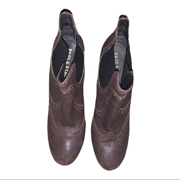 Paola Ferri By Alba Moda Leather Booties Size 8 - Picture 1 of 7